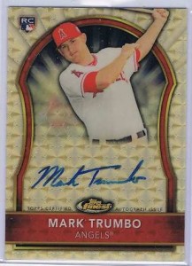 mark trumbo topps finest superfractor auto