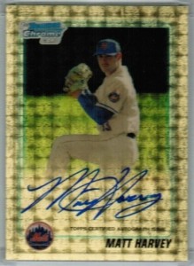 Matt Harvey 2010 Bowman Draft Superfractor auto